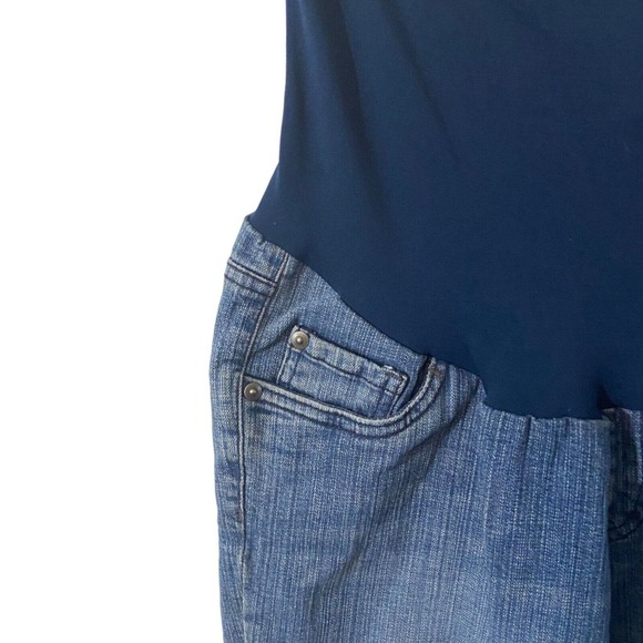 OH Baby by Motherhood Maternity Capri Belly Band Jeans Size Medium Retro - Picture 5 of 11